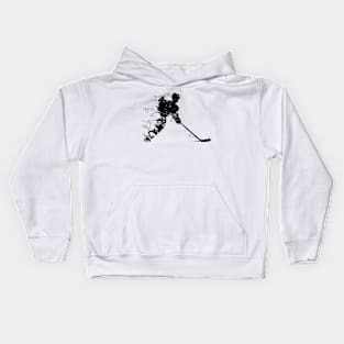 Hockey Player Vintage Distressed Silhouette Kids Hoodie